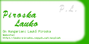 piroska lauko business card